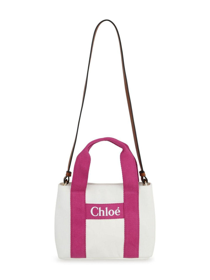 Borsa bambina bianca/rosa