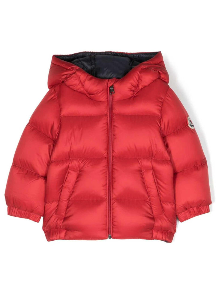 Piumino rosso neonato con applicazione 1A0004153048 45E Moncler Kids 