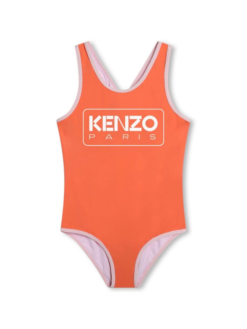 costume intero arancio bambina K60174 98F KENZO KIDS 