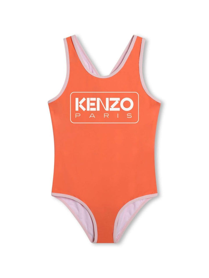 costume intero arancio bambina K60174 98F KENZO KIDS 