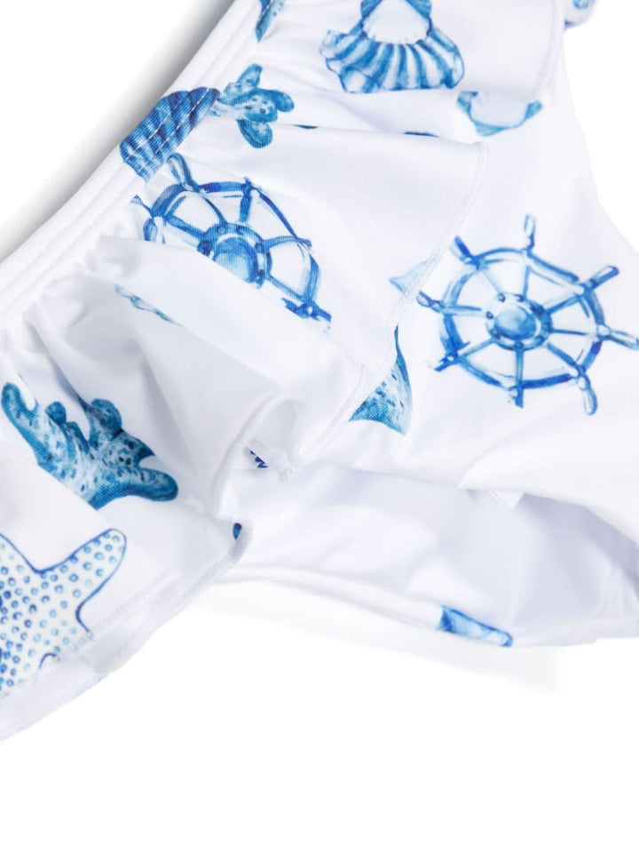 Bikini bambina blu/bianco