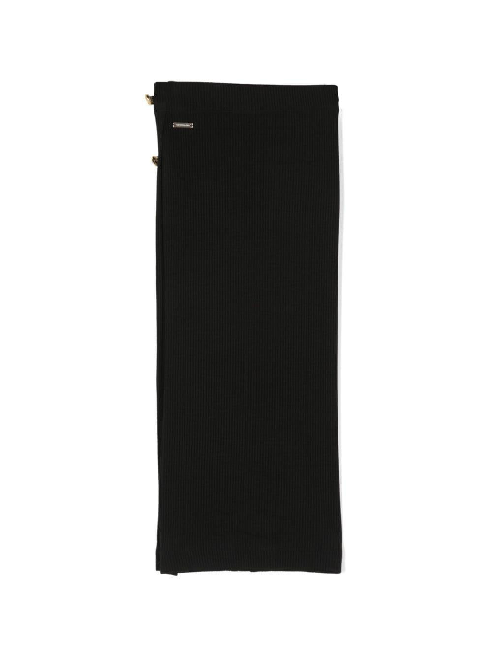 Gonna nera lunga bambina con logo 41B7022213 0050 Monnalisa kids 