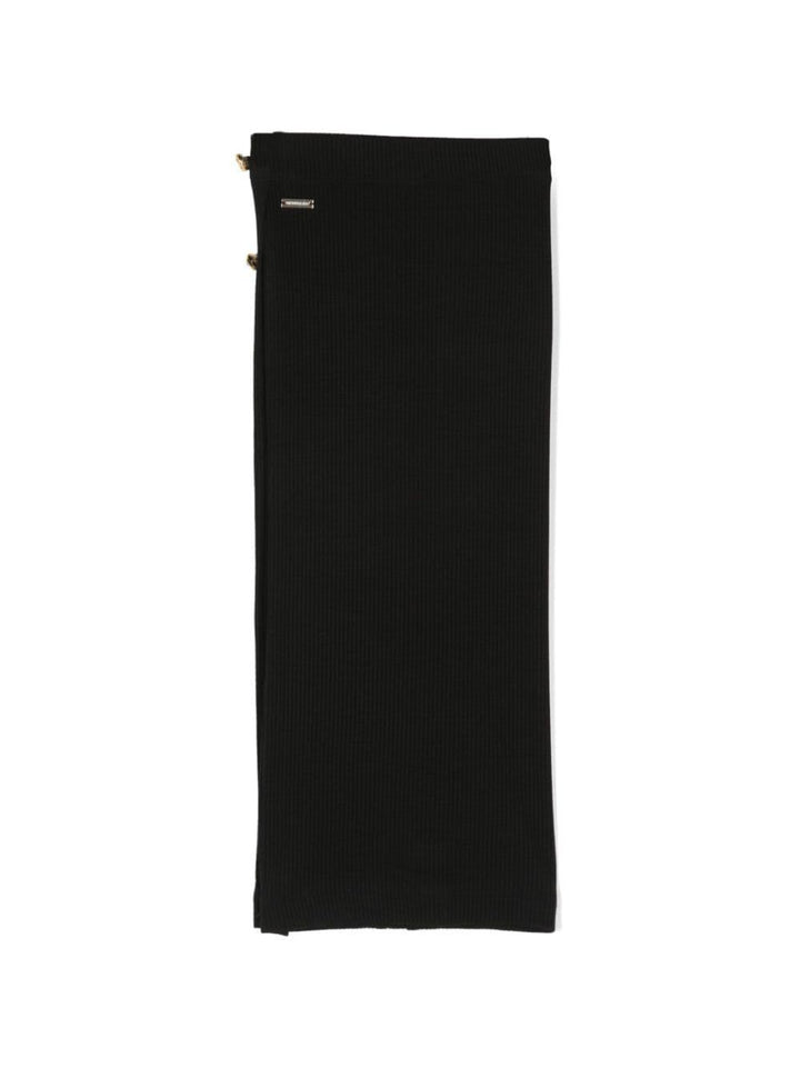 Gonna nera lunga bambina con logo 41B7022213 0050 Monnalisa kids 