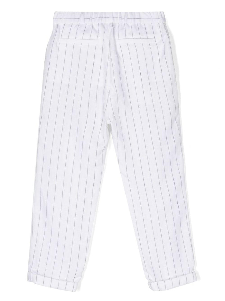 Pantaloni bambino grigio/bianco