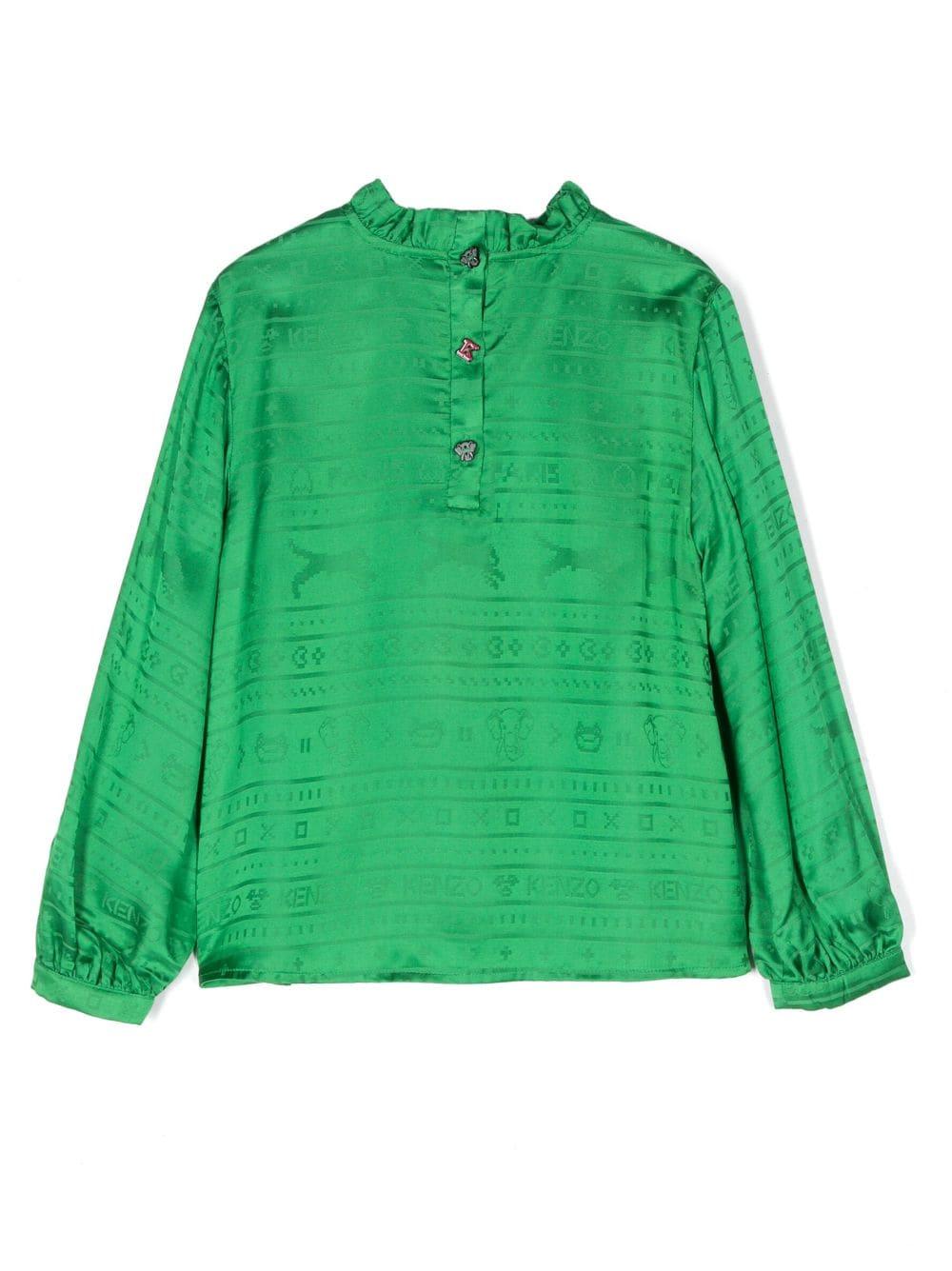 Blusa verde bambina