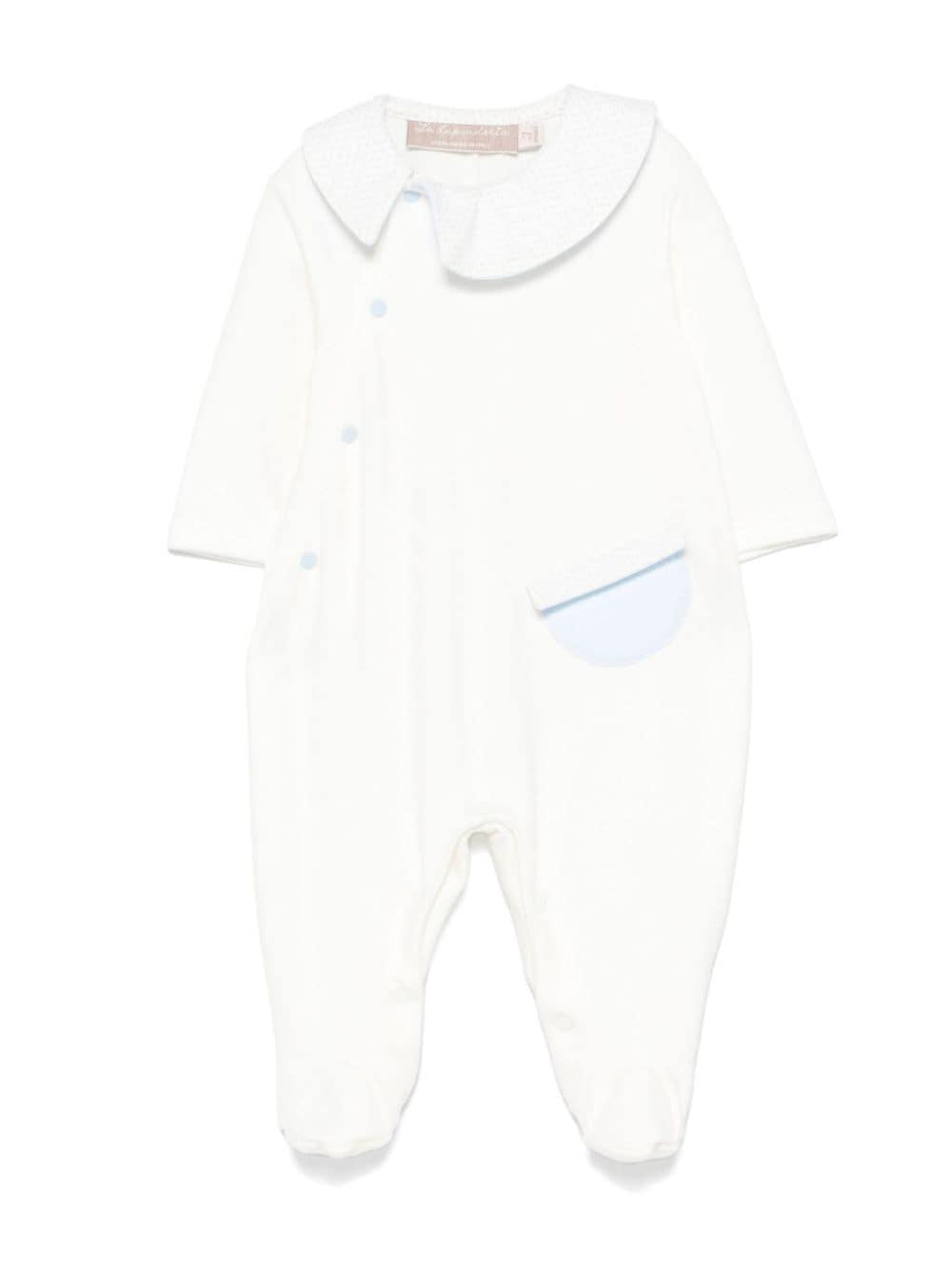 tutina bianco/celeste neonato