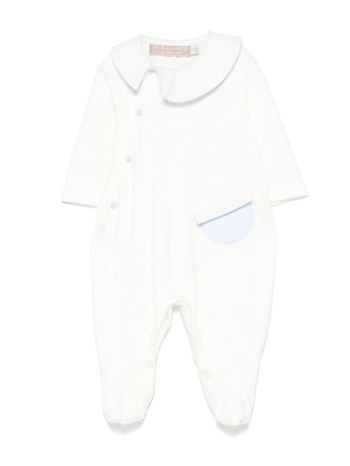 tutina bianco/celeste neonato