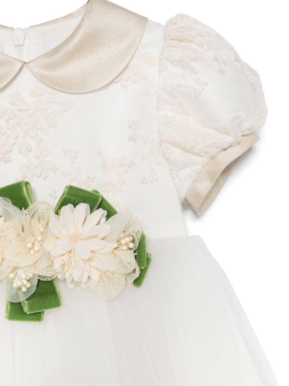 Abito bianco/beige neonata