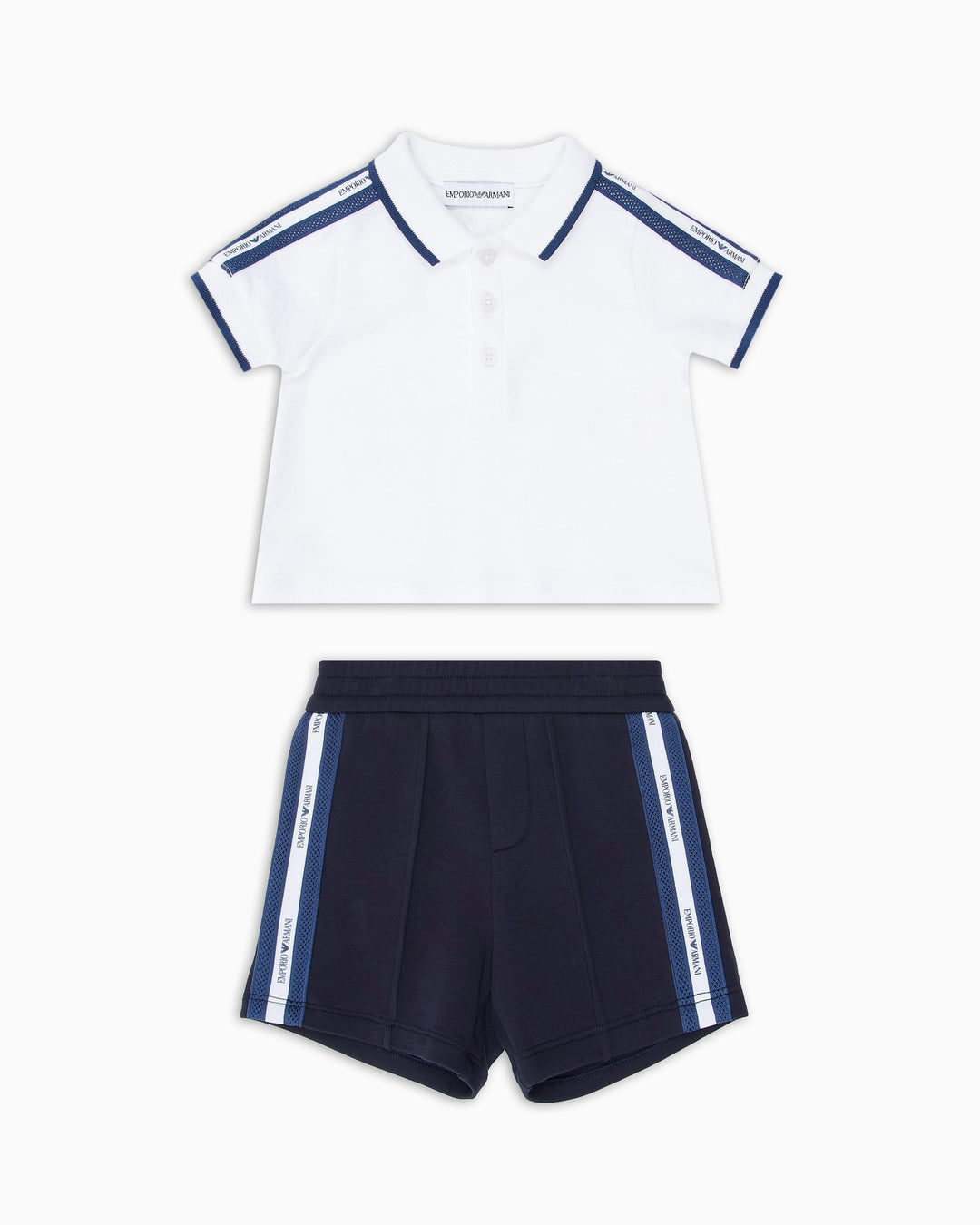 completo bianco/blu neonato EB000389AF10497 M0019 EMPORIO ARMANI KIDS 