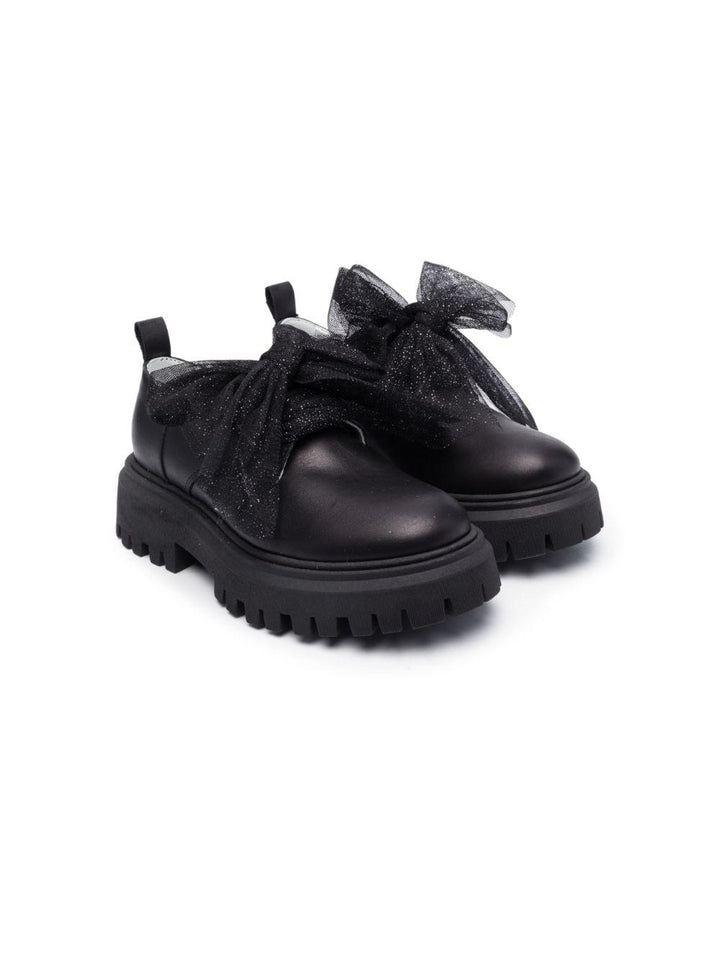 Scarpe con fiocco in tulle