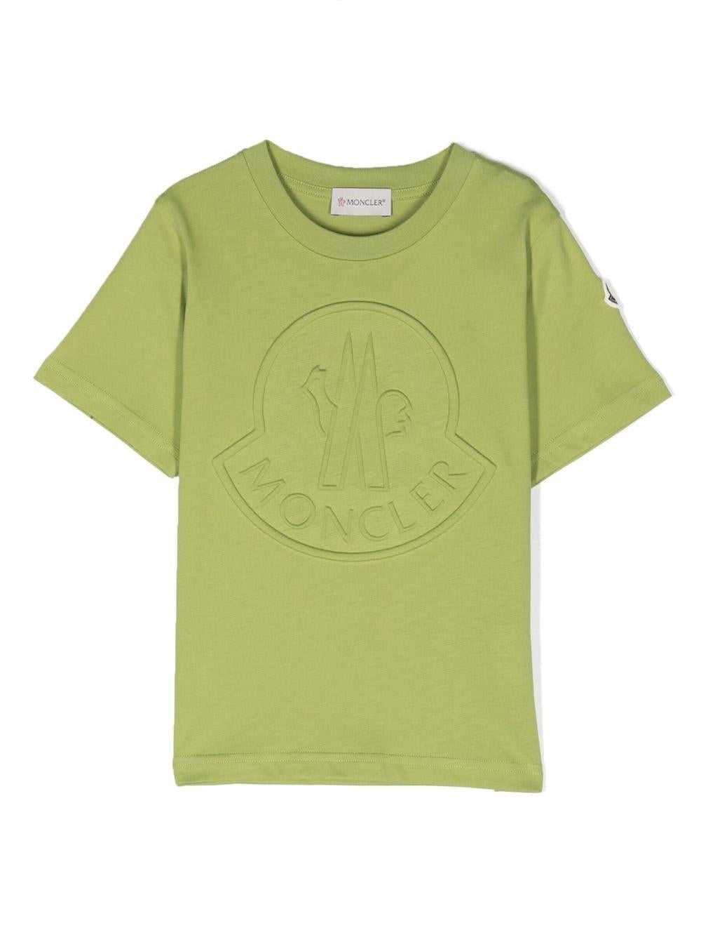 Maglia verde,con logo frontale