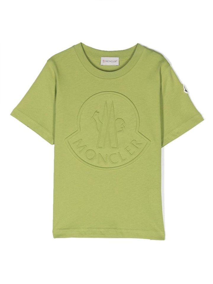Maglia verde,con logo frontale