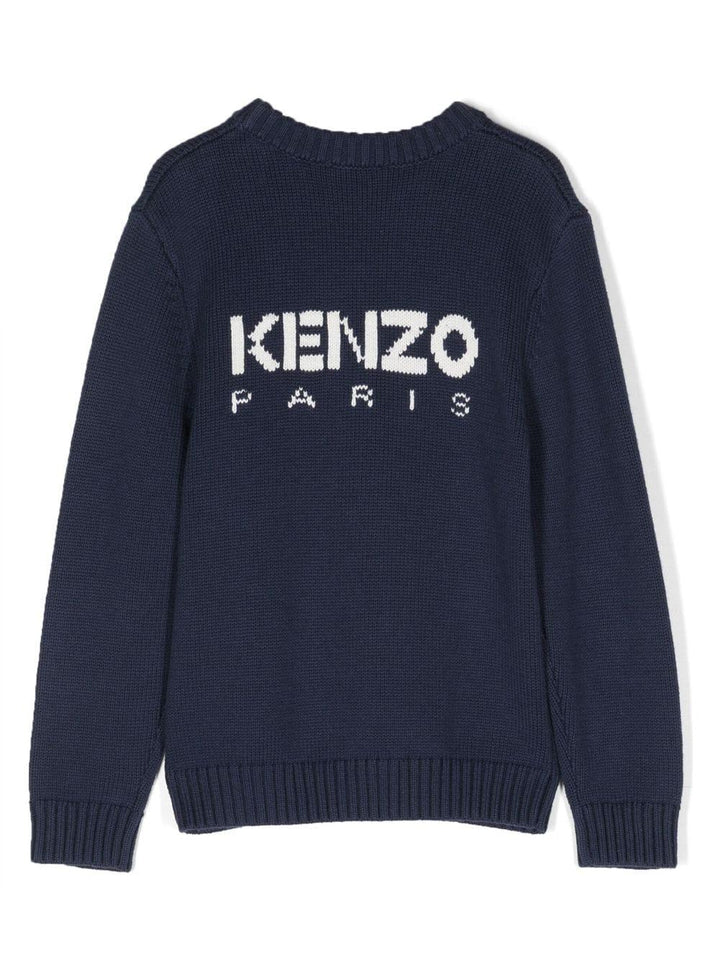 Pull blu navy bambina K25833 84A KENZO KIDS 