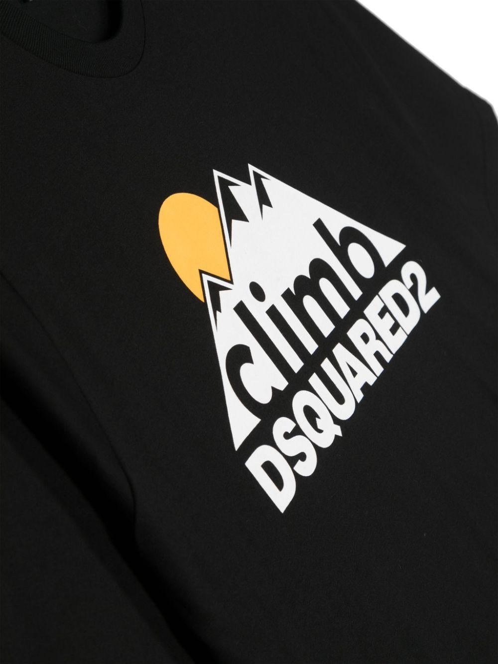 T-shirt nera/bianca bambino