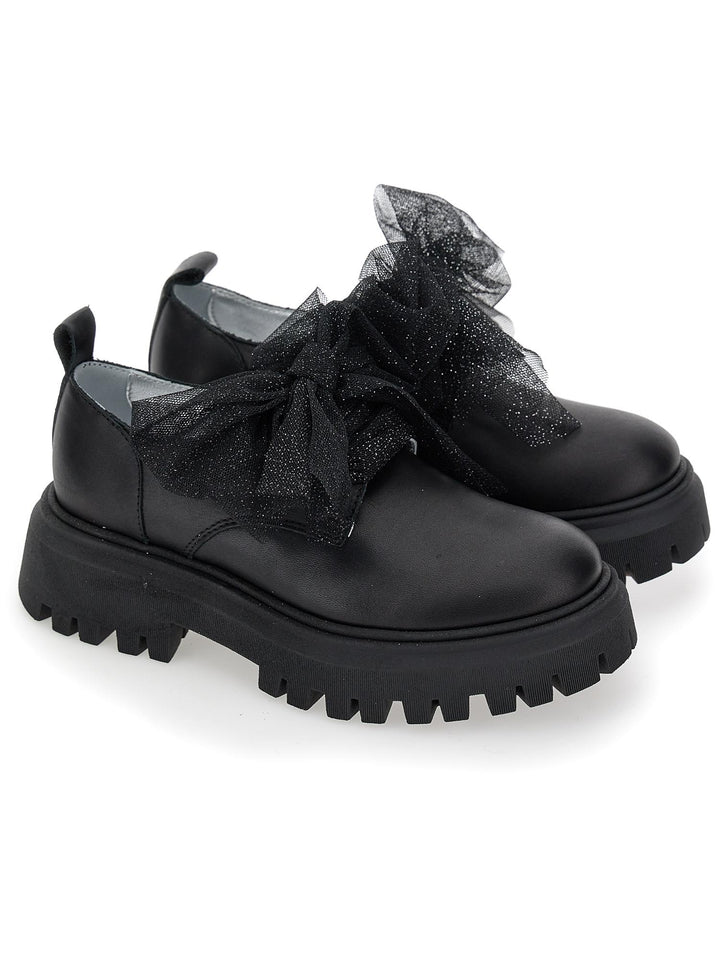 Scarpe con fiocco in tulle