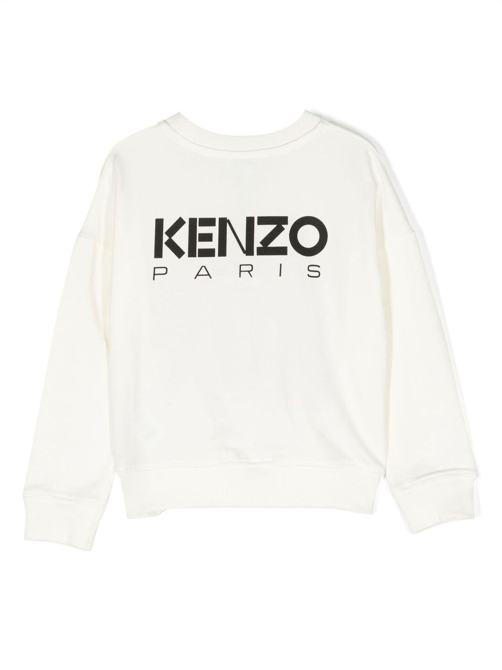 Felpa bianca bambina con stampa K15688 12P KENZO KIDS 