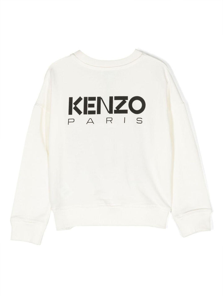 Felpa bianca bambina con stampa K15688 12P KENZO KIDS 