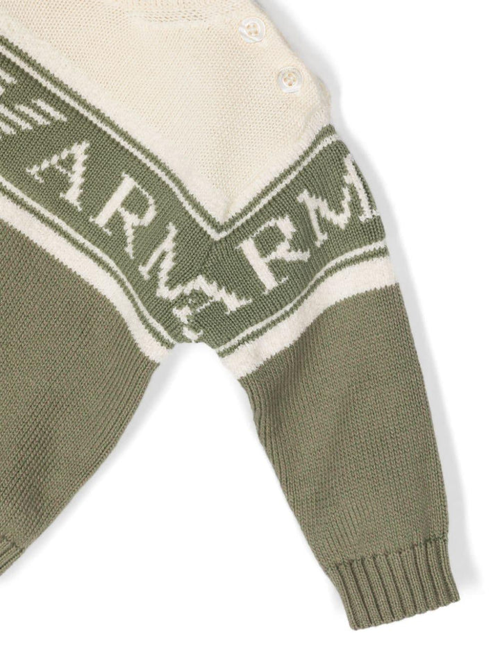 Pullover verde neonato