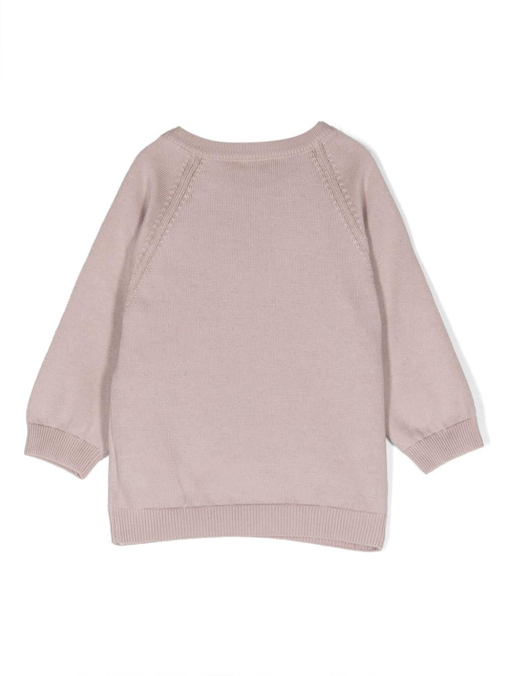 Maglione rosa neonata
