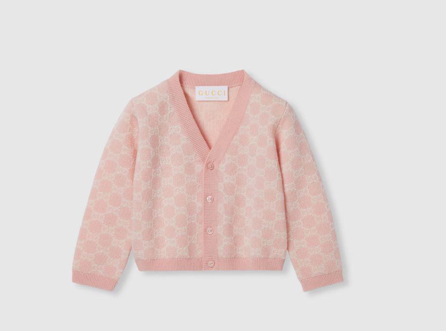 cardigan rosa neonata 834348XKEZP 5012 GUCCI KIDS 
