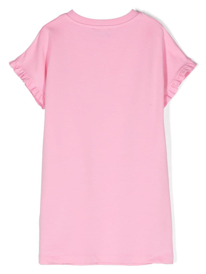 Abito bambina rosa/multicolore HDV0F4LDA13 50206 MOSCHINO KIDS 