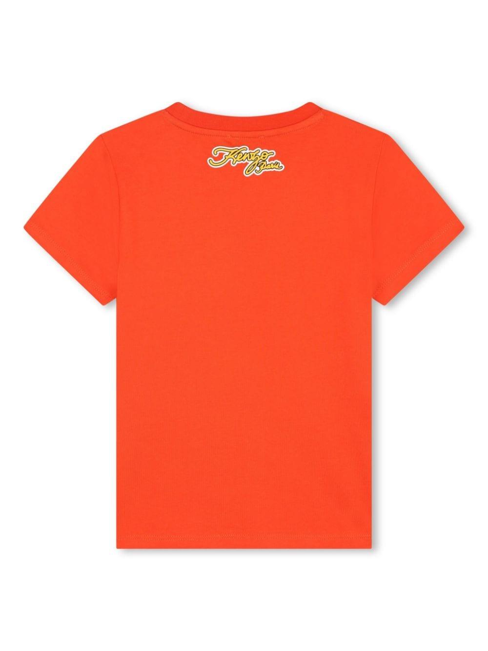 t-shirt arancio bambino K60342 99A KENZO KIDS 