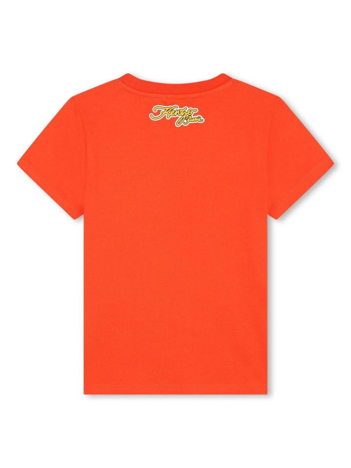 t-shirt arancio bambino K60342 99A KENZO KIDS 