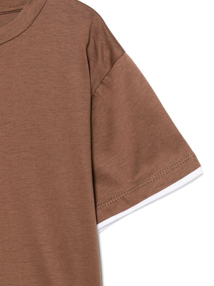 t-shirt marrone bambino