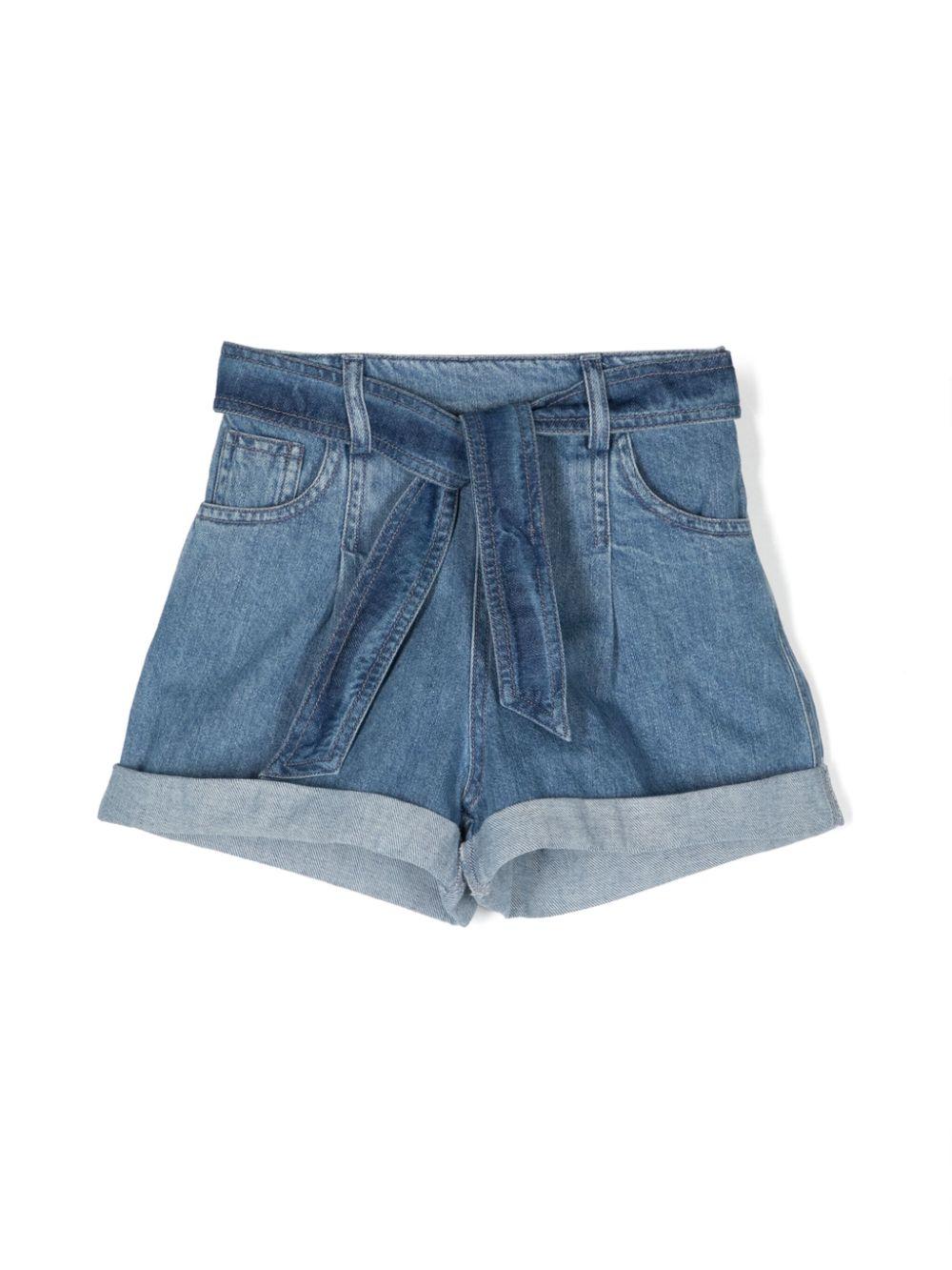 Shorts blu denim bambina