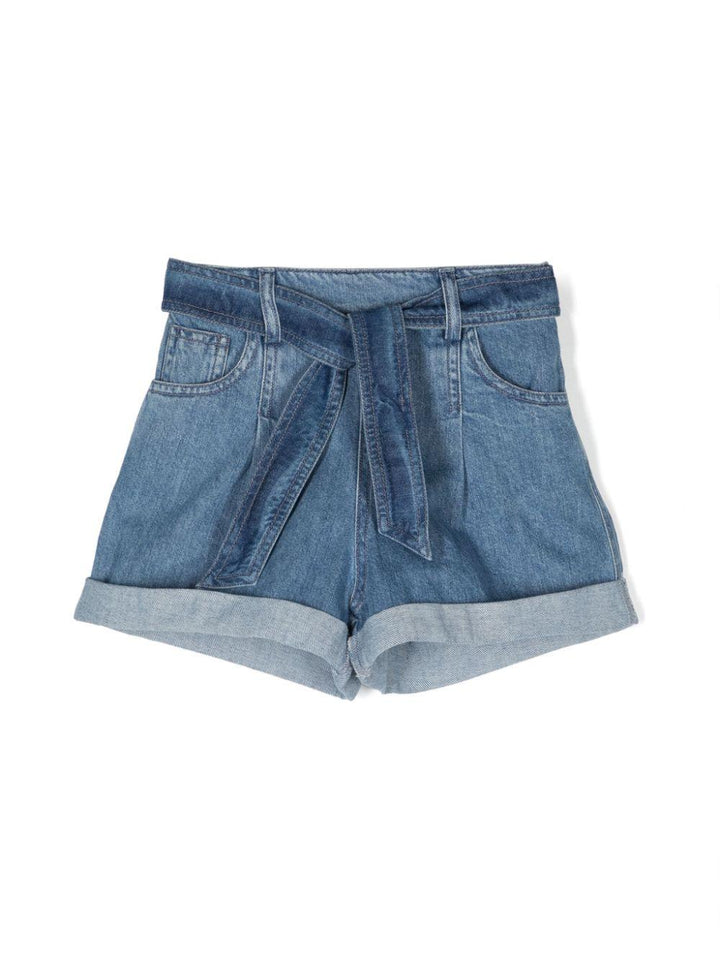 Shorts blu denim bambina