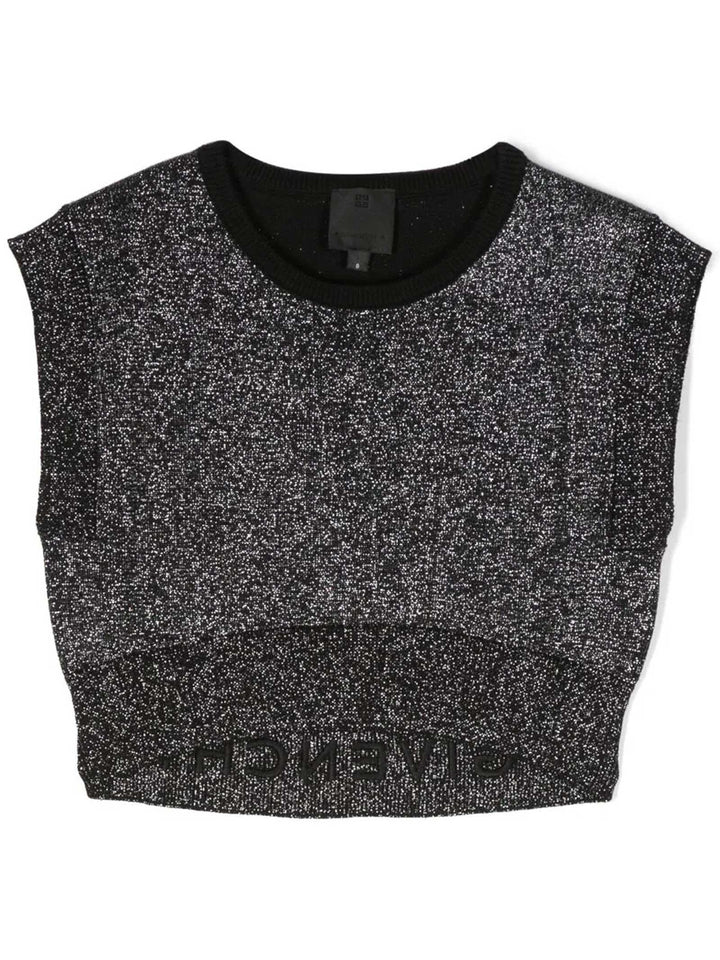 Top grigio bambina H15364 09B Givenchy Kids 