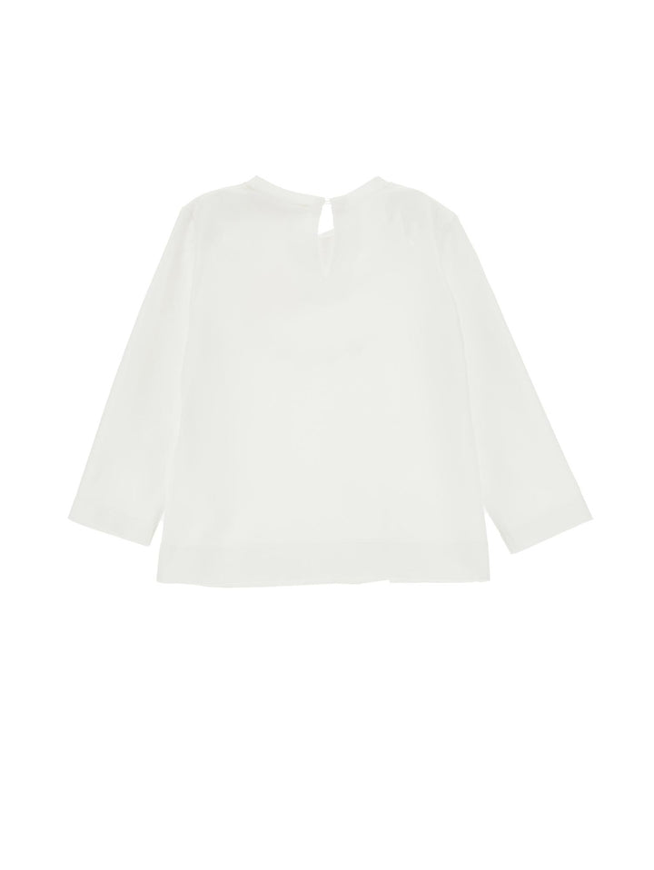 T-shirt bianca neonata con stampa 39B6012000 0001 Monnalisa kids 