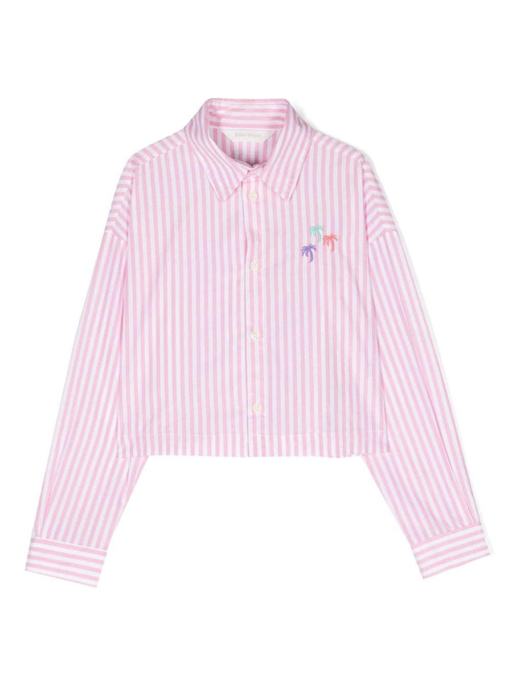 Camicia bambina rosa PGGE005S24FAB001 3451 PALM ANGELS KIDS 
