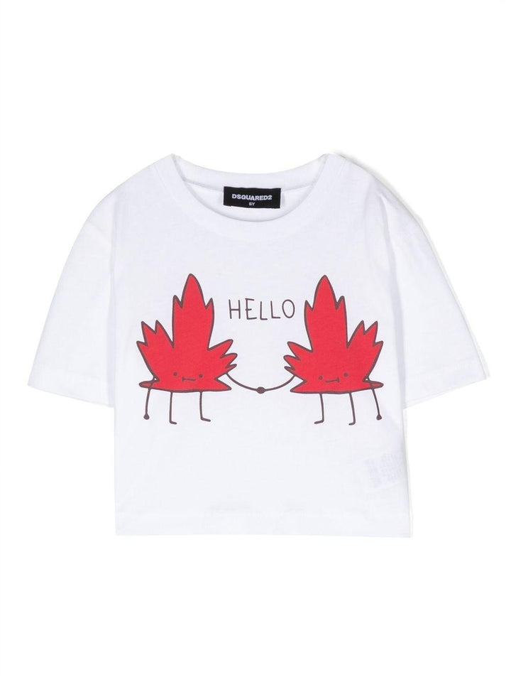 T-shirt bianca bambina