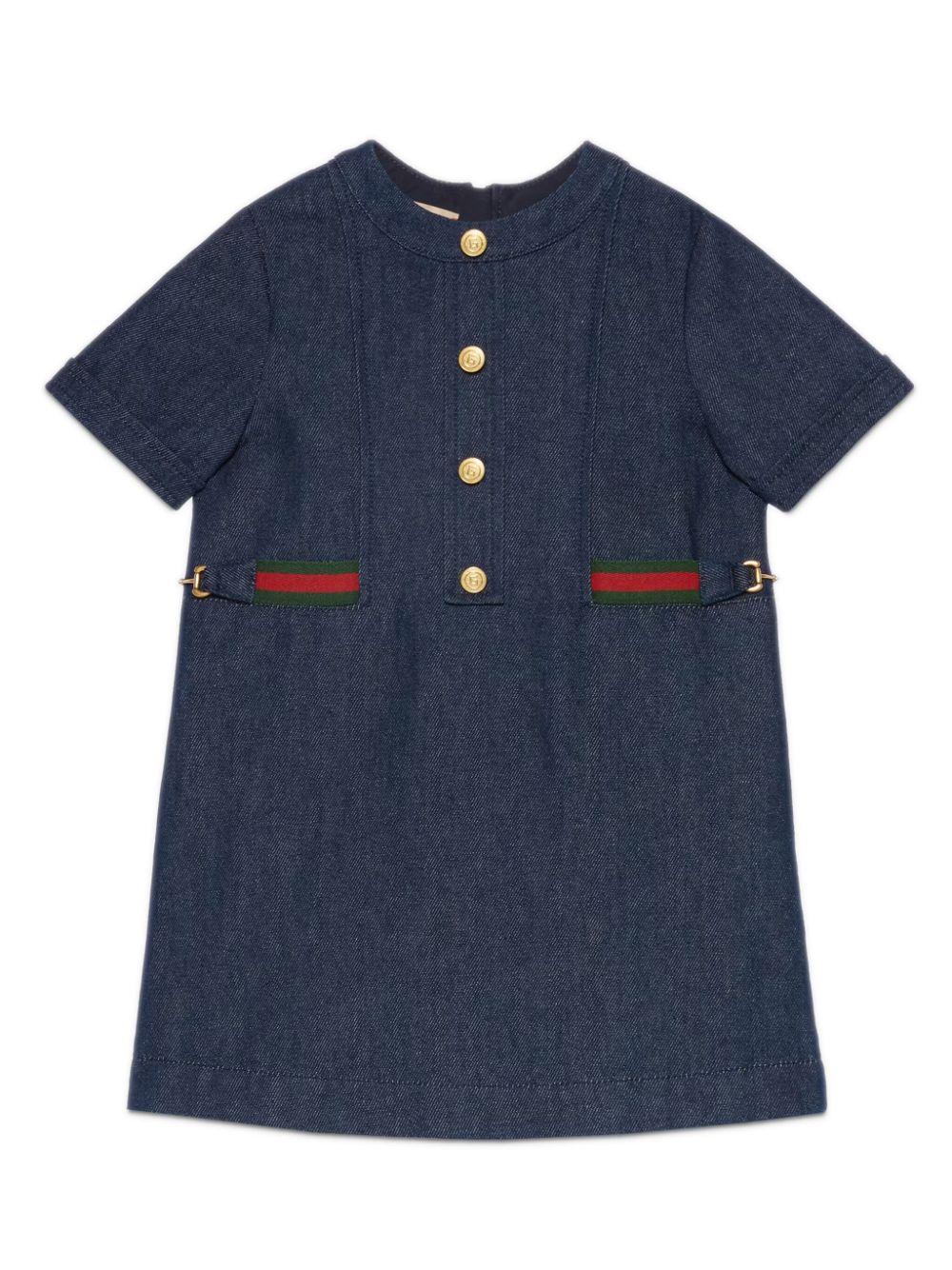 Abito blu denim bambina