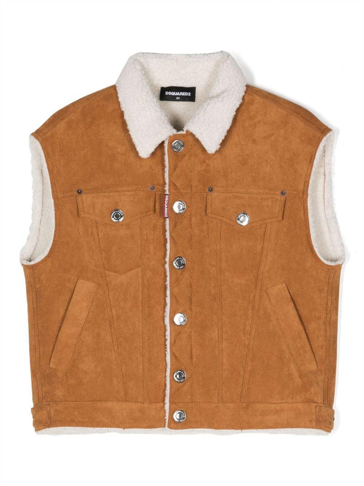Gilet marrone bambino
