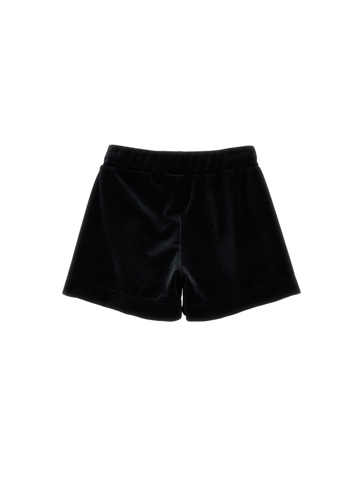 Shorts nero bambina con logo 11B4132850 0050 Monnalisa kids 