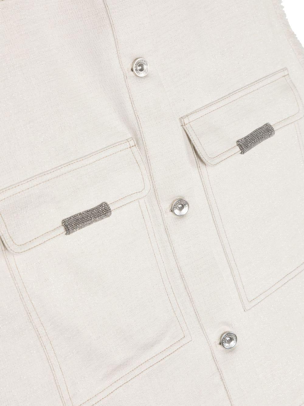 Gilet denim bianco bambino