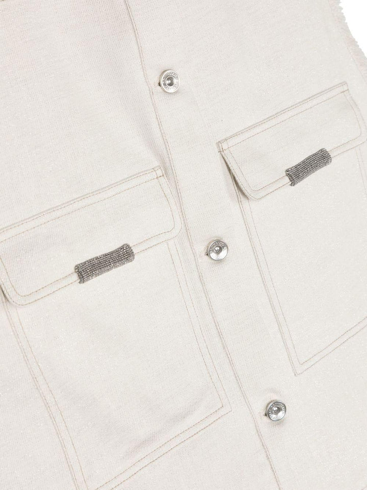 Gilet denim bianco bambino