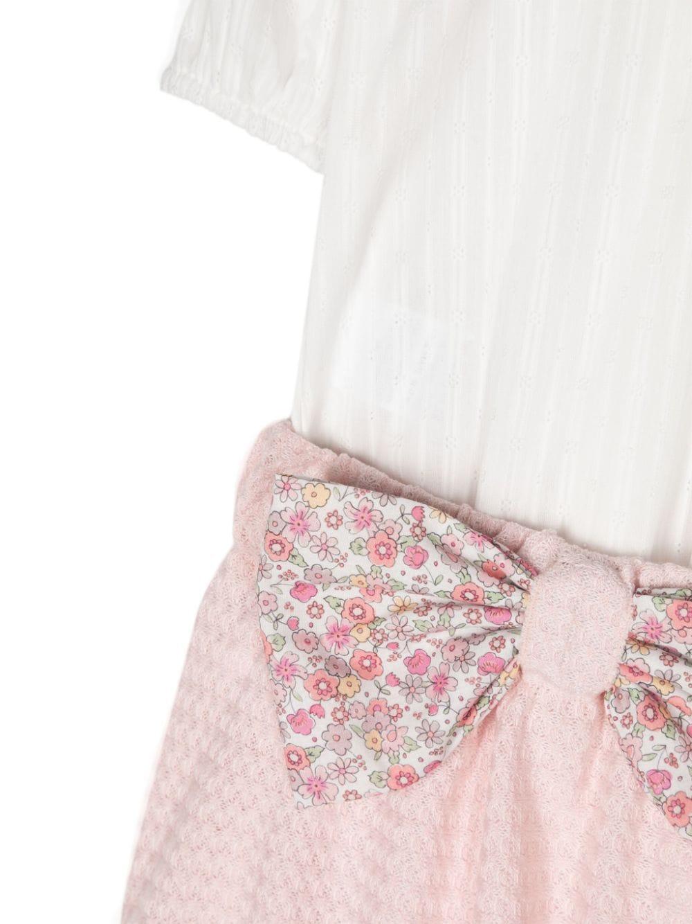 Set rosa/bianco neonata