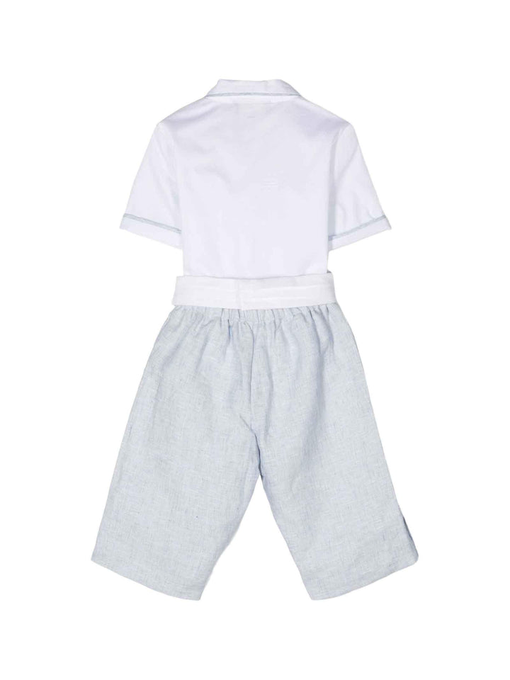 Completo bianco/blu bambino