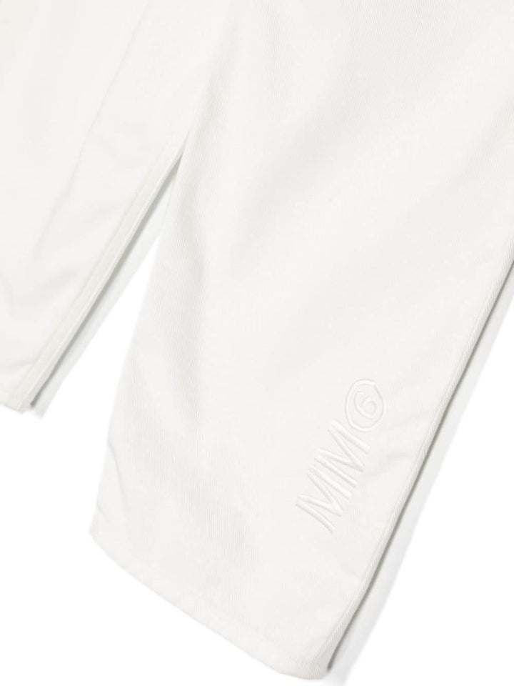 Pantaloni bianchi unisex M60451MM015 M6101 MM6 KIDS 