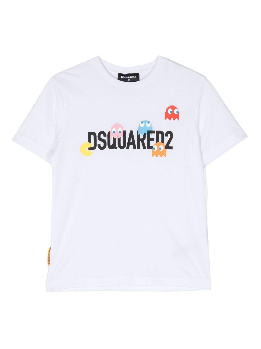 Maglia bianca,con stampa frontale