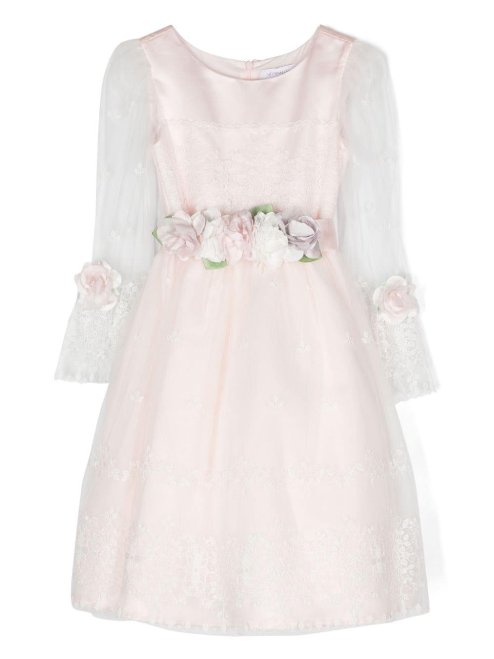 Abito bianco/rosa bambina