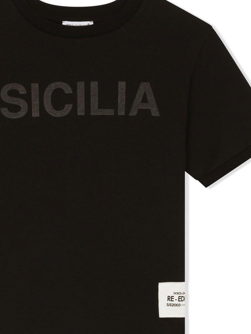 T-shirt nera bambino