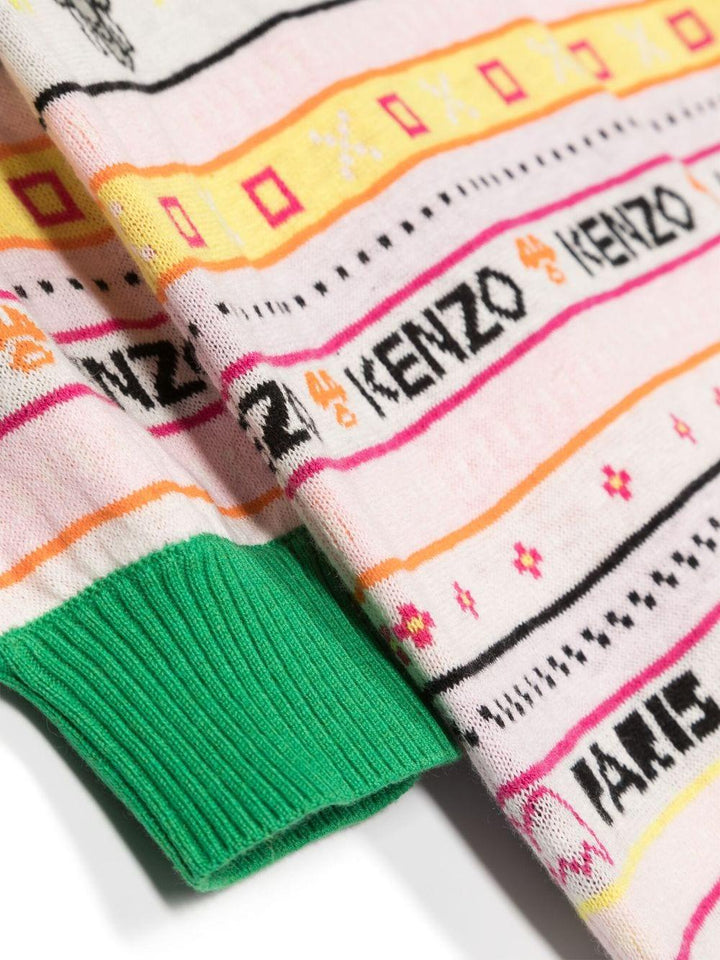 Abito bianco/multicolor bambina