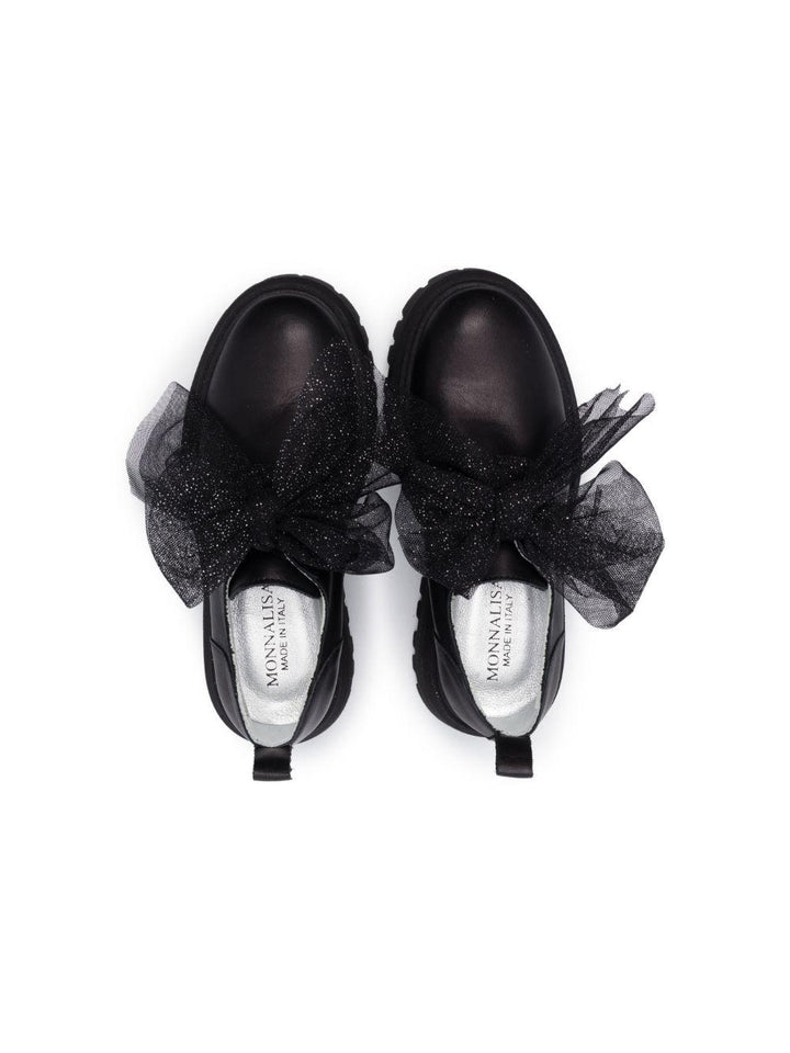 Scarpe con fiocco in tulle