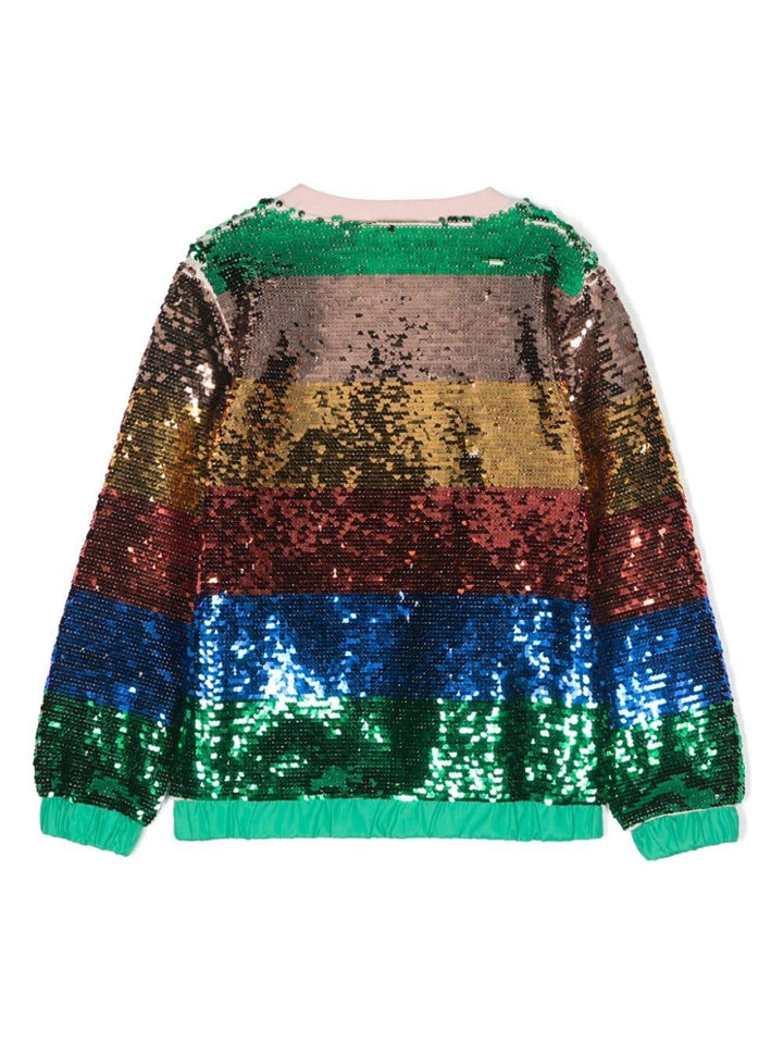 Felpa multicolor bambina con paillettes
