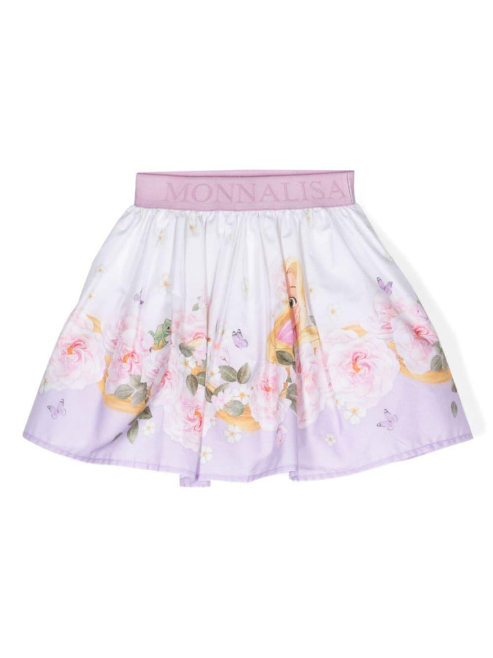 Gonna bianco/lilla bambina