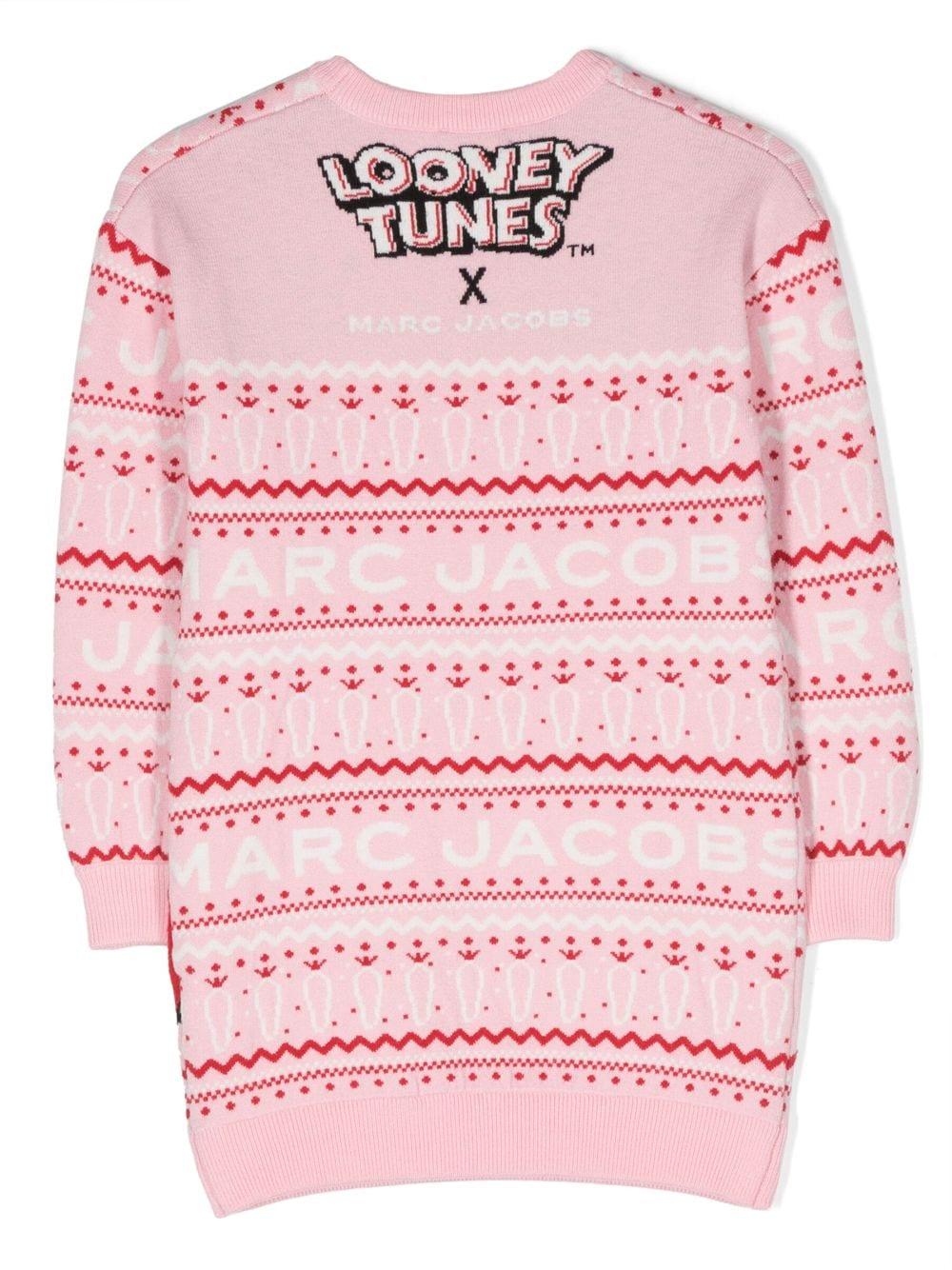 Abito rosa e multicolor bambina W12454 44G Marc Jacobs Kids 